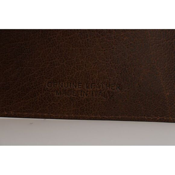 Billionaire Italian Couture Leather Card Holder Men Brown Wallets - Picture 6 of 6